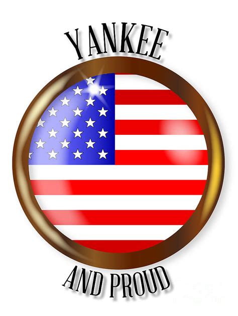 Yankee Proud Flag Button Digital Art by Bigalbaloo Stock - Fine Art America