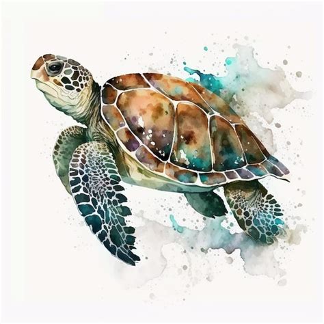 Sea Turtle Watercolor Paintings