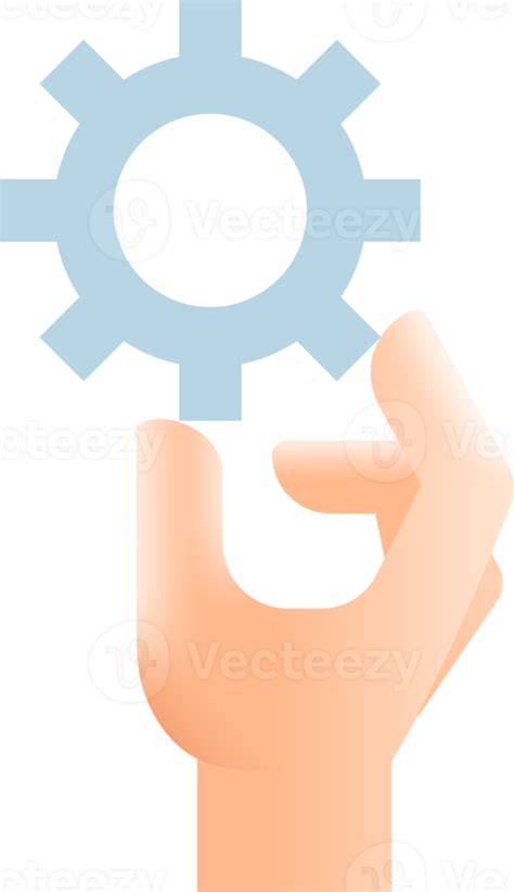 Hands Holding Gear 19049688 Png