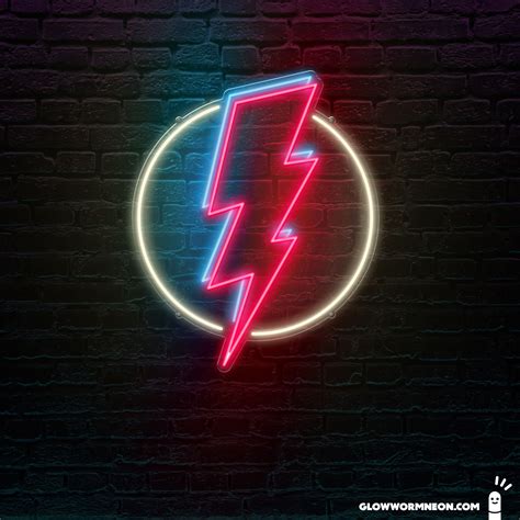 Ziggy Stardust Lightning Bolt Neon Sign | Glowworm Neon