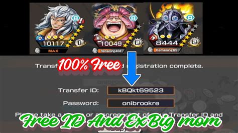 Free Ex Big Mom Account And Id Giveaway One Piece Bounty Rush Opbr