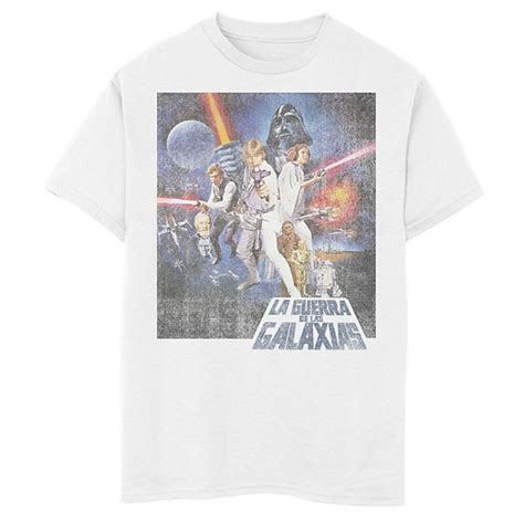 Boys 8 20 Star Wars La Guerra De Las Galaxias Faded Poster Graphic Tee