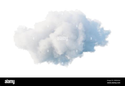 Cloud On White Background 3d Rendering Digital Drawing Stock Photo