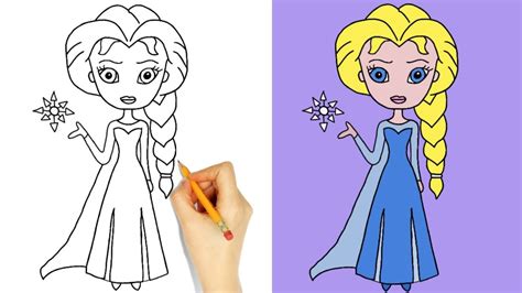 How To Draw Elsa Step By Step Elsa Easy Drawing For Beginners