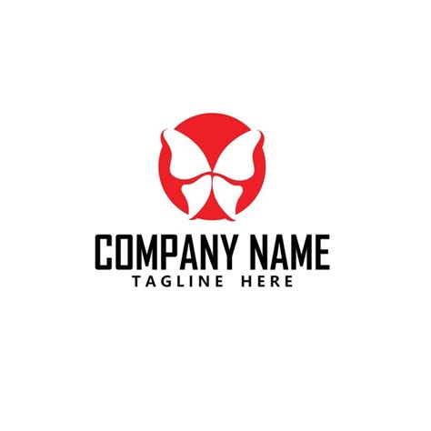 Premium Vector Red Butterfly Logo Design