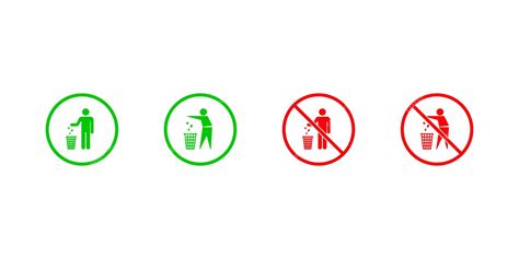 Premium Vector No Litter Sign Keep Clean Symbol Waste Recycling Icon