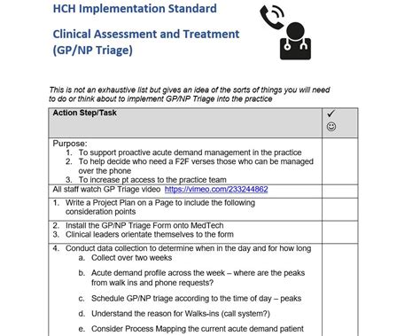 Implementation Planning Gp Triage Health Care Home