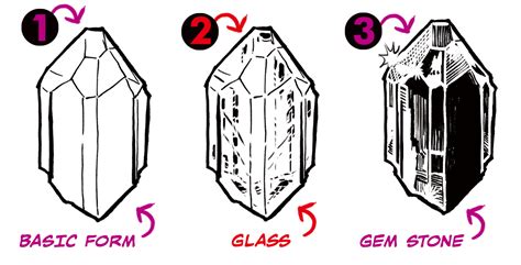 How To Draw Gems Crystals And Gold Art Rocket