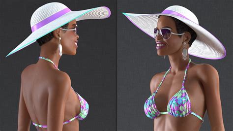 Light Skin Bikini Woman Standing Pose 3d Model 149 3ds Blend C4d Fbx Max Ma Lxo Obj