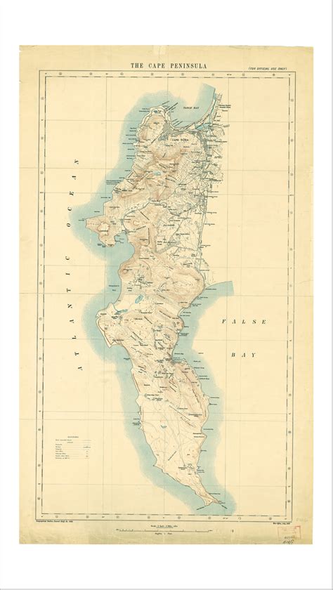 1909 Cape Peninsula Vintage Map - MapStudio