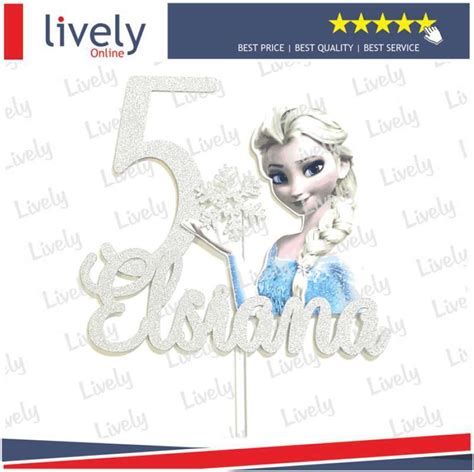 Promo Nama Cutting Cake Topper Karakter Frozen Elsa Hiasan Kue Diskon