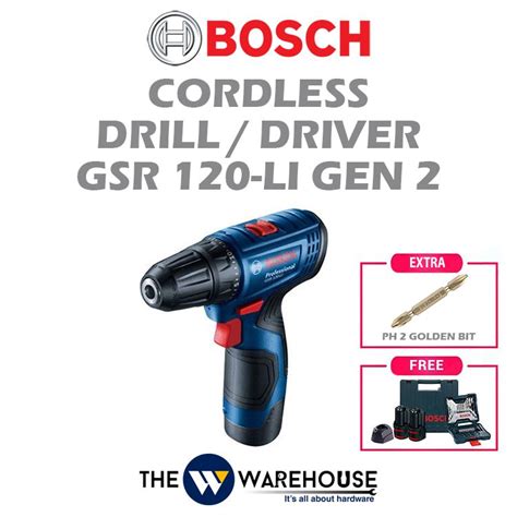 Bosch Cordless Drill Driver Gsr Li Gen Malaysia Thewwarehouse