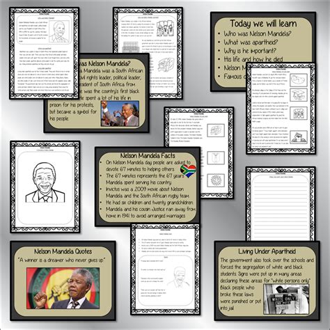 Nelson Mandela Powerpoint And Worksheets Lesson The Ginger Teacher