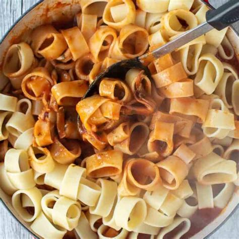 Calamarata Pasta With Calamari And Rich Tomato Sauce