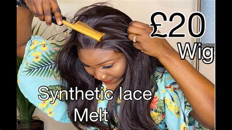 Natural Looking Synthetic Lace Front Wig How To Pluck Install And Style On A Hard Synthetic