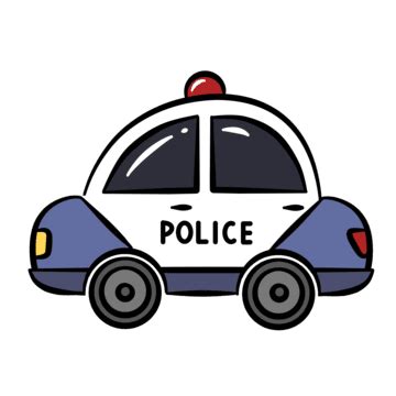 Beautiful Police Car Illustration PSD and PNG Download