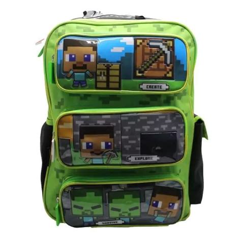 MOCHILA CRESKO MINECRAFT 16 ESPALDA MI109