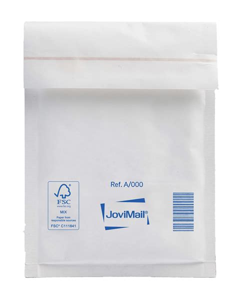 Enveloppe Bulle Mail Lite JoviMail Blanche Taille A 000 110x160