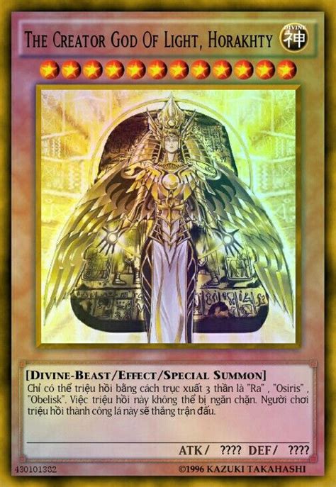 Yugioh The Creator God Of Light Horakhty