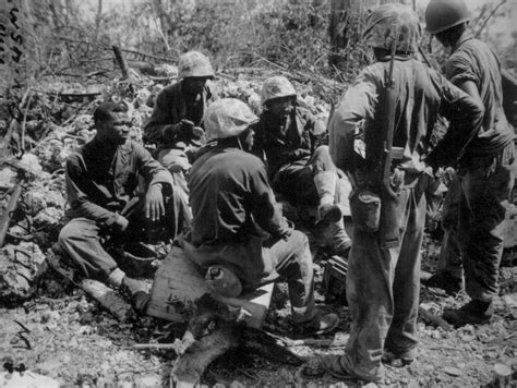 African American Seabees With Marines Of The 7th Regiment 1st Marine Division On Peleliu