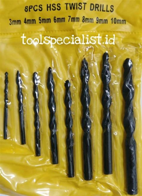 Jual Mata Bor Set 8 Pcs Kayu Beton Besi Kantong Kuning Tools