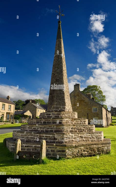 West Burton Playground Village Green With Memorial Cross And Stocks