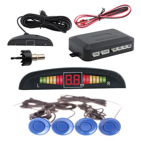 Car Parking Sensors Parktronics Black Silver White Red Blue Flat