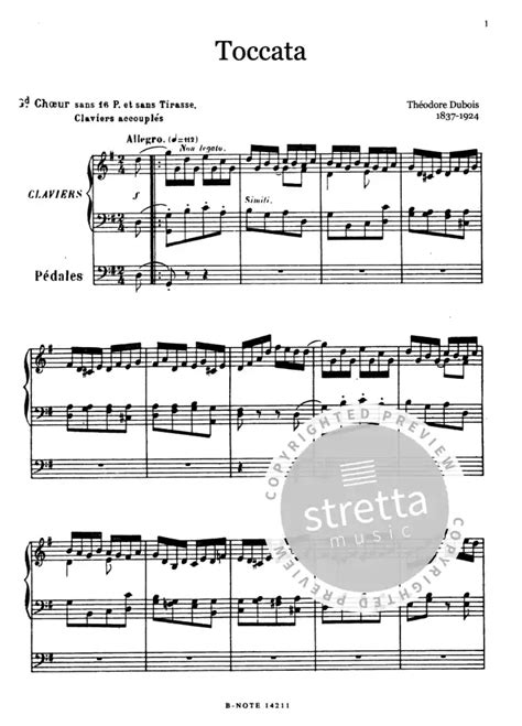 Toccata G Dur Von Th Odore Dubois Im Stretta Noten Shop Kaufen