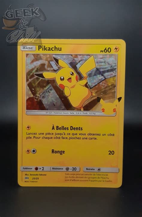 Carte Pok Mon Th Anniversaire Promo Mcdo Pikachu