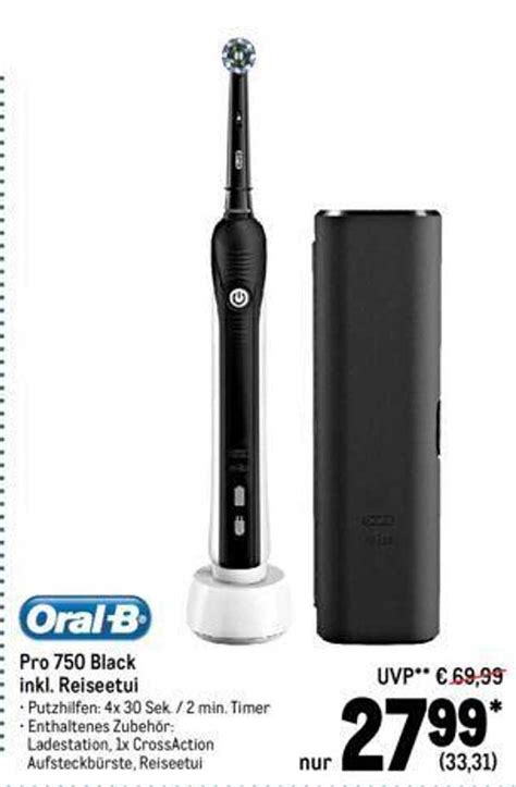 Oral B Pro Black Inkl Reiseetui Angebot Bei Metro Prospekte De