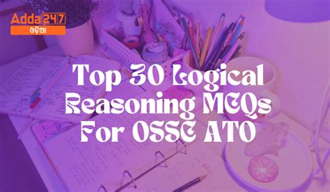 Top 30 Logical Reasoning MCQs For OSSC ATO 03 June 2024