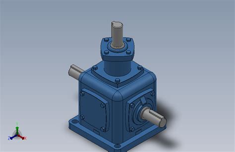 6款 T2系列螺旋伞齿轮转向器 Solidworks 2014 模型图纸下载 懒石网