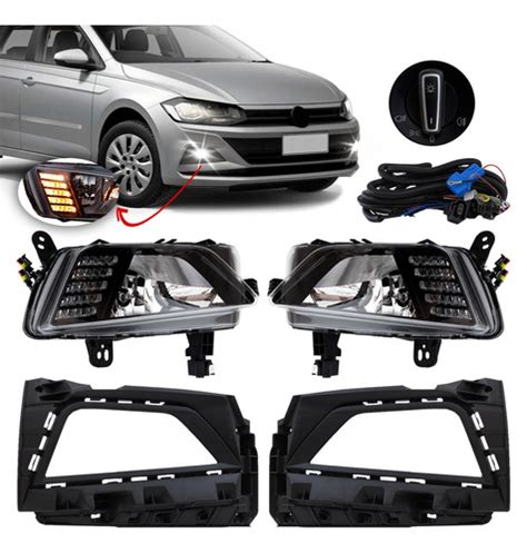 Kit Farol Neblina Vw Polo Virtus 2018 2019 2020 2021 Led Drl Mercado