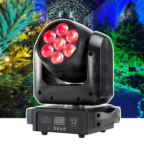 Cabeza Móvil Wash 7x15W RGBW Led Zoom Dmx Dj Discoteca