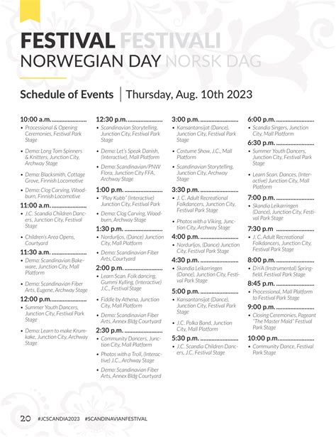 2023 Festival Schedule and Map - Scandinavian Festival & Culture of ...