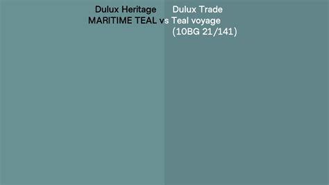 Dulux Heritage MARITIME TEAL Vs Dulux Trade Teal Voyage 10BG 21 141