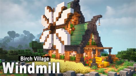 Minecraft How To Build A Windmill Village Tutorial Youtube