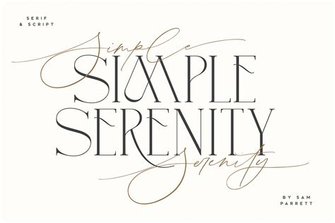 Simple Serenity Serif And Script Set Sail Studios