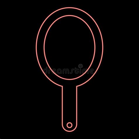 Neon Female Breast Red Color Vector Illustration Flat Style Image Stock Vector Illustration Of