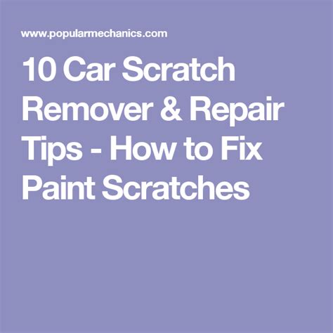 How To Fix A Car Paint Scratch Artofit