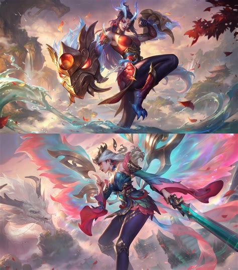 Immortal Journey Soraka, Kayle, Shyvana, Zeri Splash Arts (swipe) : r/loreofleague