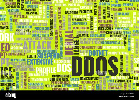 Ddos Distributed Denial Of Service Attack Alert Stock Photo Alamy