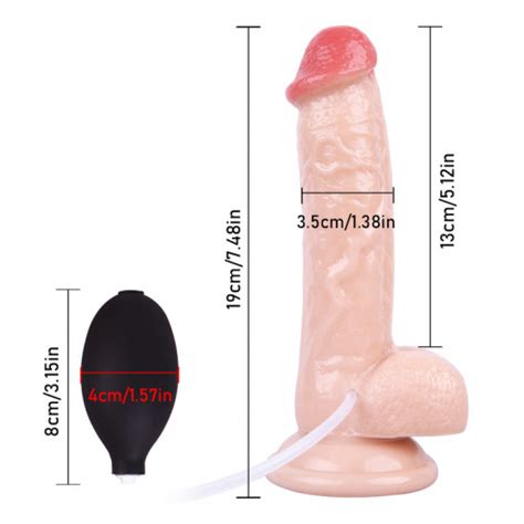 Pene Eyaculador de 19 cm Dildo con Base de Succión