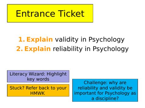 Edexcel Psychology 9 1 Gcse New Spec Unit 1 Lesson 5 Reliability