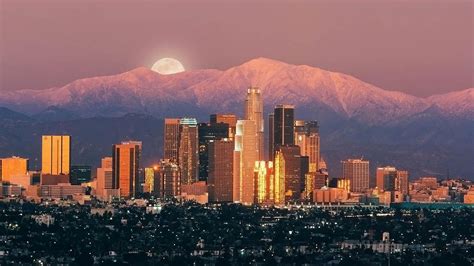 Los Angeles Skyline Wallpapers Wallpaper Cave