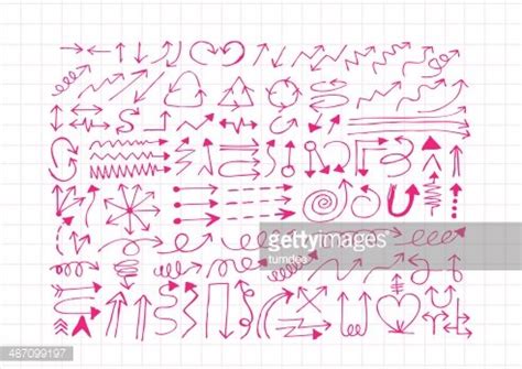 Hand Drawn Sketch Arrow Collection Stock Clipart | Royalty-Free ...