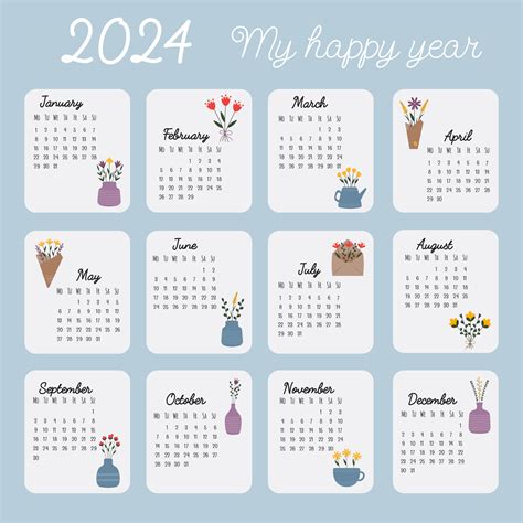 Printable Hand Drawn Calendar Calendar Grid Monday First