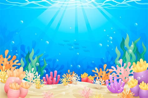 Fondo Bajo El Mar Para Videoconferencia Vector Gratis Under The