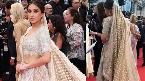 Sara Ali Khan Makes Cannes Debut In Lehenga Fans Say Looking Like A