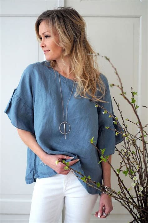 Лен — фаворит стиля бохо | Blouse, Linen blouse, Linen clothes